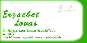 erzsebet lovas business card